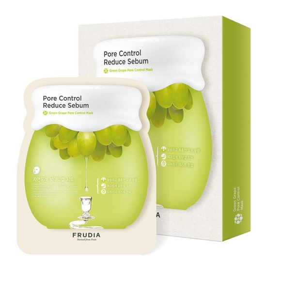 NIB FRUDIA Set of 5 Korean Green Grape Pore Control Mask - Picture 1 of 6